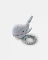 Whale Plush Teether - Blue