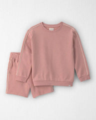 Girls 2-Piece Organic Cotton French Terry Pullover & Short Set
