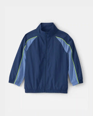 Boys 2-Piece Colorblock Active Windbreaker & Shorts Set - Blue