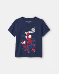 Toddler Boy 2-Piece ©Marvel Spider-Man Short-Sleeve Pajama Set - Blue/Grey