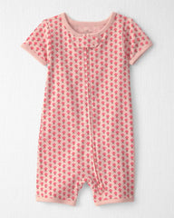 Baby Girl Organic Cotton 1-Piece Pajama in Pink Floral