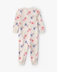 Toddler Girl 1-Piece Monster DreamPlush Snug Fit Pajama - Cream