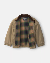 Toddler Boy Utility Barn Jacket - Khaki/Brown