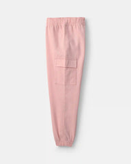 Girls 2-Piece 'Love' Fleece Pullover & Pant Set - Pink