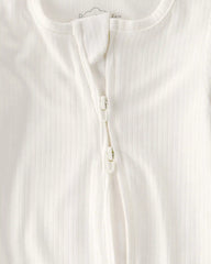 Baby 2-Way Zip PurelySoft Sleep & Play Pajama - Cream
