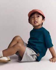 Toddler Boy Henley Tee - Teal