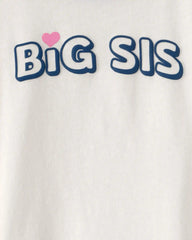 Toddler Girl 'Big Sis' Graphic Tee - Ivory