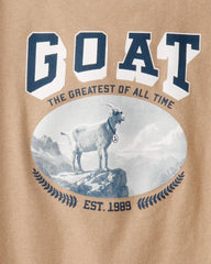 Boys GOAT Long-Sleeve Graphic Tee - Brown