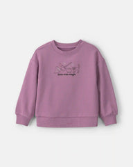 Toddler Girl 'Little Miss Magic' Halloween French Terry Pullover Sweatshirt - Purple