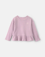 Toddler Girl Clover Thermal Long-Sleeve Top - Purple