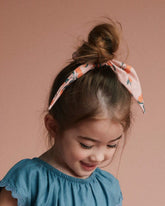 Toddler Girl 2-Pack Bow Scrunchies in Clementine Grove Print - Hot Pink/Rose
