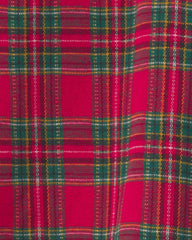 Girls Bow Plaid Skort - Red