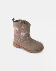 Toddler Girl Floral Cowboy Boots - Brown