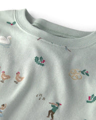 Toddler 2-Piece Organic Cotton Pajamas in 12 Days of Christmas Print