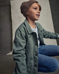 Boys Utility Jacket - Olive Green