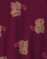Toddler Boy Beaver Long-Sleeve Tee - Burgundy