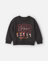 Toddler Boy 'Boo Crew' Peanuts Snoopy Halloween Pullover Sweatshirt - Black