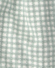 Baby Girl 3-Piece Gingham Top & Short Set - Green