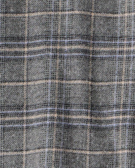 Girls Plaid Cotton Long-Sleeve Fashion Jacket - Grey