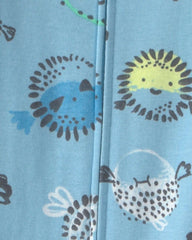 Toddler Boy Pufferfish 100% Cotton 1-Piece Pajama - Blue