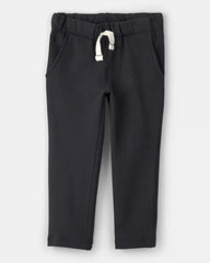 Toddler Boy Pull-On French Terry Pants - Black
