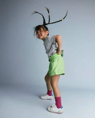 Toddler Girl Swing Shorts with Pockets - Lime Green
