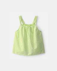 Girls Stripe Tank Top - Green