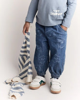 Toddler Squish Jump Rope Jogger in Denim - Blue