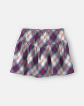 Toddler Girl Plaid Twill Skort - Navy Blue