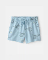 Toddler Boy Helicopter French Terry Shorts - Blue