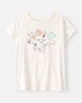 Girls 'Self Care Club' Short-Sleeve Graphic Tee - Ivory
