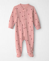 Baby Girl Organic Cotton Sleep & Play Pajamas in Apples