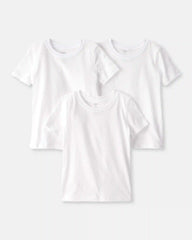 Boys 3-Pack Short-Sleeve Undershirts - White