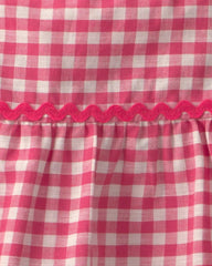 Toddler Girl 2-Piece Gingham Tank Top & Pant Set - Red