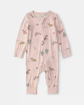 Baby Girl Woodland PurelySoftâ„¢ 2-Way Zip Sleep & Play Pajamas - Pink