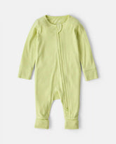 Baby PurelySoftâ„¢ 2-Way Zip Sleep & Play Pajamas - Green