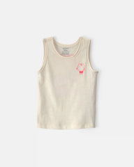 Baby Boy Puffer Fish Graphic Tank - Cream