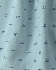 Girls Bow Cotton Skort - Blue