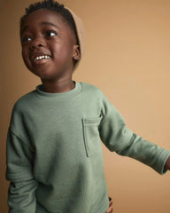 Toddler Long-Sleeve Layered Top - Olive