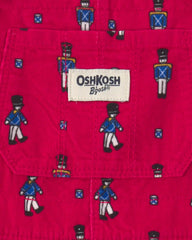Toddler Girl Nutcracker Corduroy Skirtall - Red