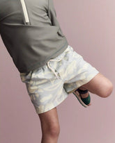 Toddler Boy Tropical Swim Trunks - Light Blue
