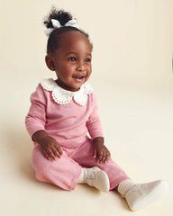 Baby Girl 2-Piece Long-Sleeve Sweater Top & Pant Set - Pink