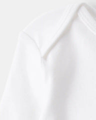 Baby 8-Pack Long Sleeve Cotton Bodysuits - White