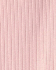 Toddler Girl Cotton Pull-On Stretch Rib Leggings - Pink