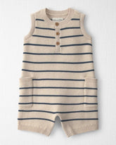 Baby Organic Cotton Knit Romper in Stripes