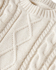 Toddler Organic Cotton Cable Knit Sweater