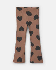 Toddler Girl 2-Piece Heart Long-Sleeve Top & Pant Set - Brown