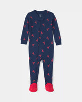 Toddler Boy Lobster 100% Cotton Snug Fit 1-Piece Pajama - Blue