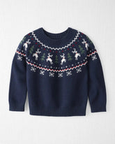 Toddler Organic Cotton Fair Isle Sweater Knit Pullover