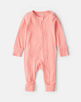 Baby Girl PurelySoftâ„¢ 2-Way Zip Sleep & Play Pajamas - Coral